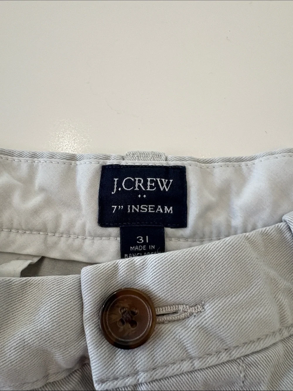 J. Crew Men’s Flat Front Shorts — Green, Blue, Light Gray